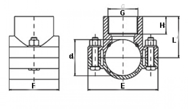 PP 110 x ½" Anbohrschelle ohne Verstärkung IG